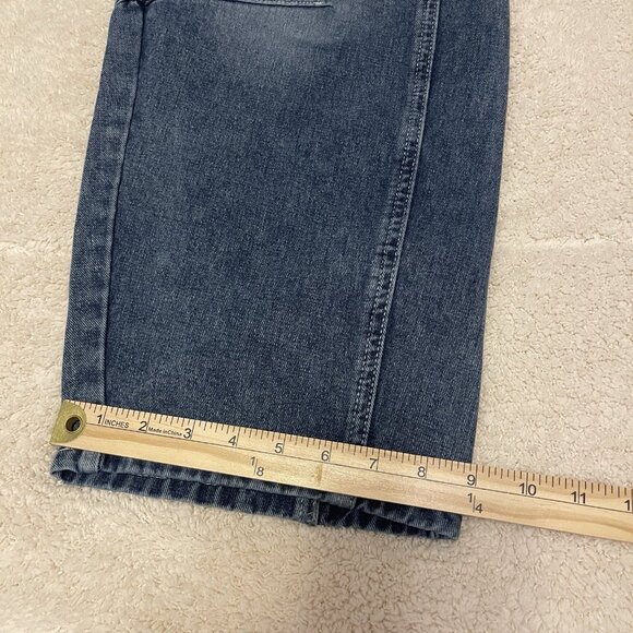 Barrel Leg Jeans PANTS  Womens Size S 29"W 24.5"L‎ Blue Cotton Blend SEAM DETAIL - Picture 4 of 16